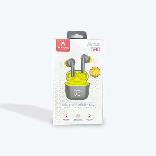 Audionic Airbud 590 ENC Earbuds – Bluetooth 5.3, IPX4, 6 Hrs Playtime