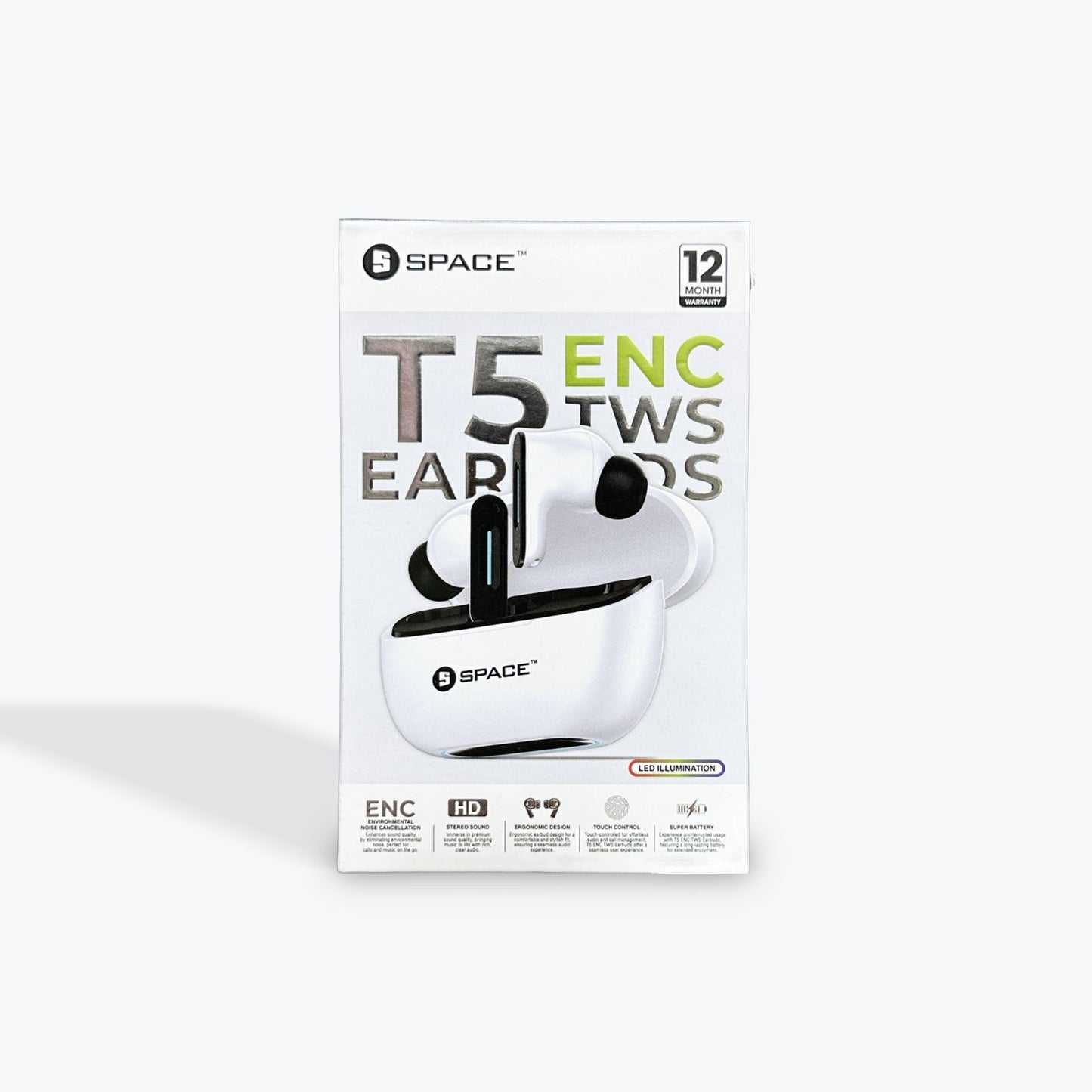 Space T5 ENC Earbuds – ENC Noise Cancellation,