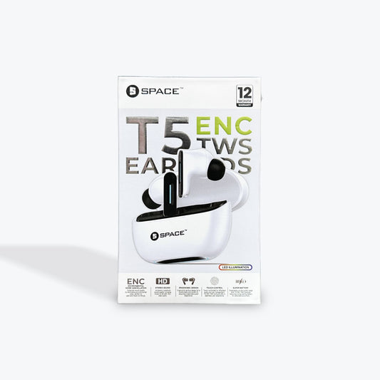 Space T5 ENC Earbuds – ENC Noise Cancellation,