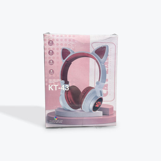 KT‑43 Cat Ear Wireless Headphones – RGB LED, Bluetooth 5.0 & Built-In Mic