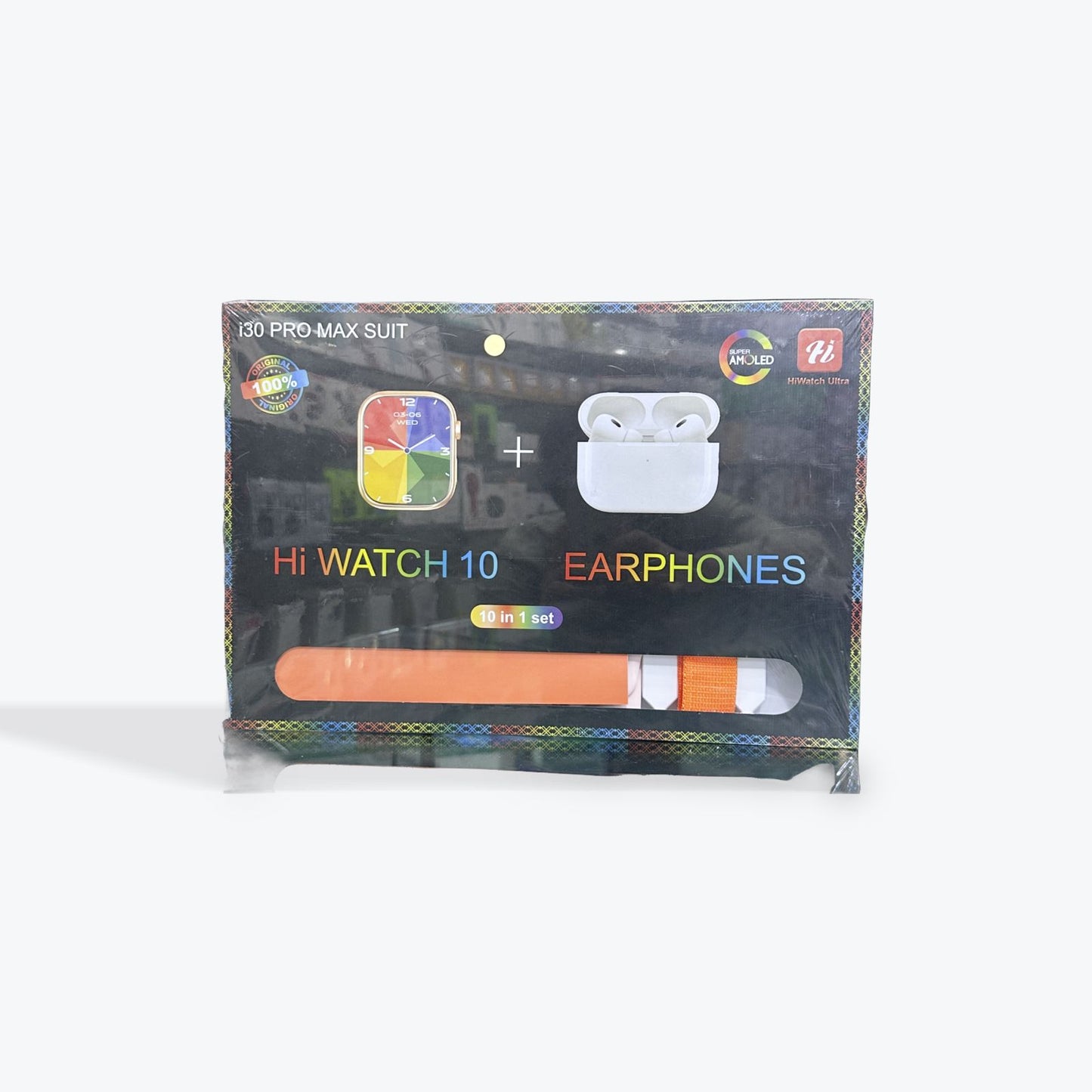 i30 Pro Max Suit Smartwatch & Earbuds – 11‑in‑1 Bundle Pakistan | HD Display Bluetooth Calling